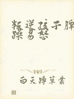 叛逆孩子脾气暴躁易怒