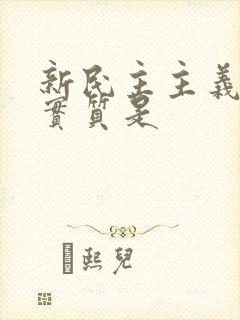 新民主主义革命实质是