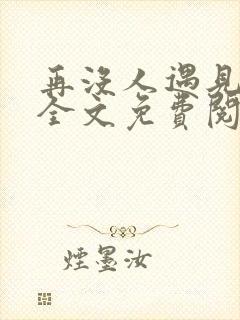 再没人遇见小说全文免费阅读