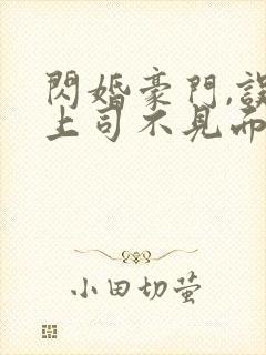 闪婚豪门,误嫁上司不见面