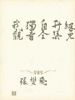 我独自升级在线观看全集免费