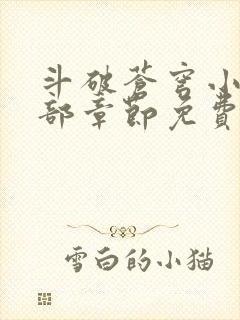 斗破苍穹小说全部章节免费阅读