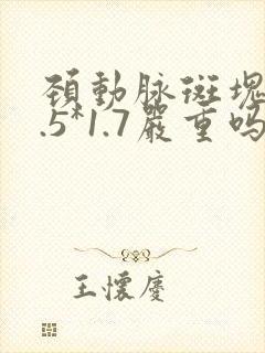 颈动脉斑块11.5*1.7严重吗