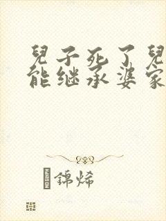 儿子死了儿媳妇能继承婆家家产吗?