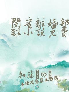 闺蜜离婚那我也离小说免费阅读