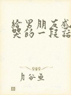 给男朋友感动到哭的一段话