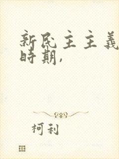 新民主主义革命时期,