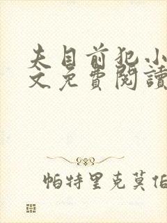 夫目前犯小说全文免费阅读