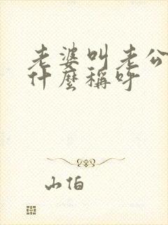 老婆叫老公爸爸什么称呼