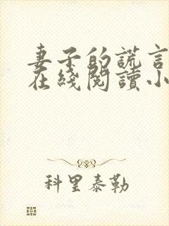 妻子的谎言全文在线阅读小说