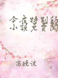 今夜特别的疯狂小说免费阅读