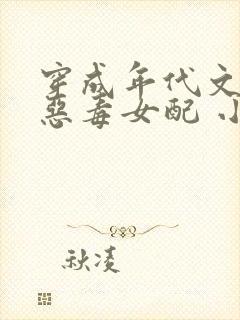 穿成年代文里的恶毒女配 小说txt