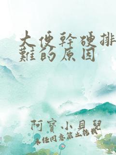 大便干硬排便困难的原因