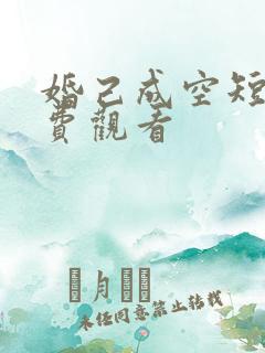 婚己成空短剧免费观看