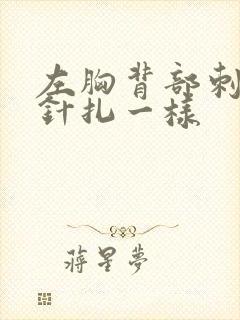 左胸背部刺痛感针扎一样