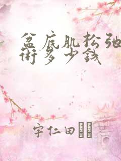 盆底肌松弛做手术多少钱