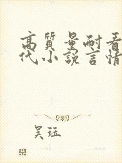 高质量耐看的现代小说言情