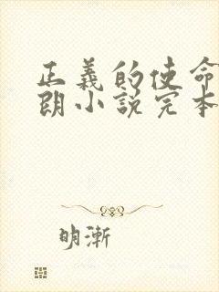 正义的使命厉元朗小说完本