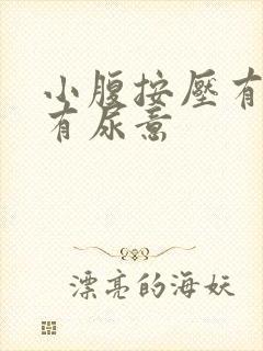 小腹按压有痛感有尿意