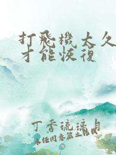 打飞机太久如何才能恢复