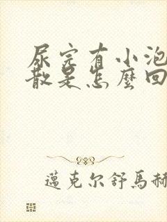 尿完有小泡泡不散是怎么回事