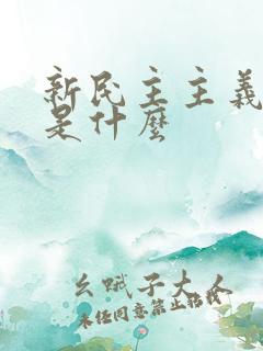 新民主主义革命是什么