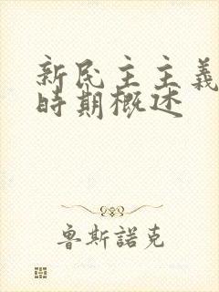 新民主主义革命时期概述