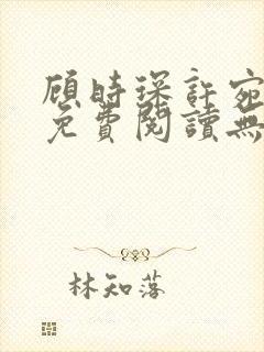 顾时琛许宛小说免费阅读无弹窗