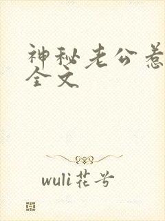 神秘老公惹不得全文