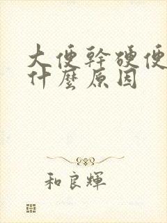 大便干硬便秘是什么原因