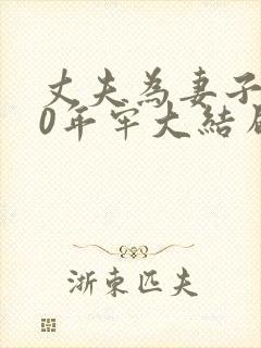 丈夫为妻子坐30年牢大结局