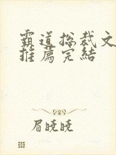 霸道总裁文甜宠推荐完结