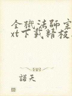 全职法师完本txt下载精校版