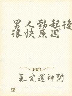 男人勃起后软的很快原因