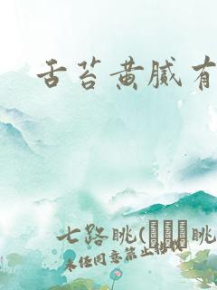 舌苔黄腻有齿痕