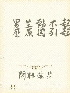 男生勃不起是什么原因引起的呢