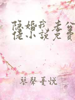 隐婚我老公是大佬小说免费阅读