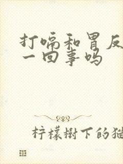 打嗝和胃反流是一回事吗