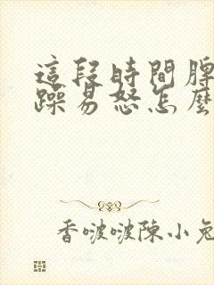 这段时间脾气暴躁易怒怎么办