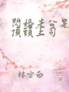 闪婚老公是我的顶头上司