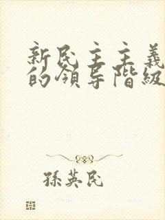 新民主主义革命的领导阶级是( )