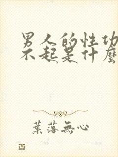 男人的性功能硬不起是什么原因