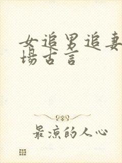 女追男追妻火葬场古言