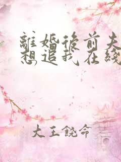 离婚后前夫总是想追我在线看小说