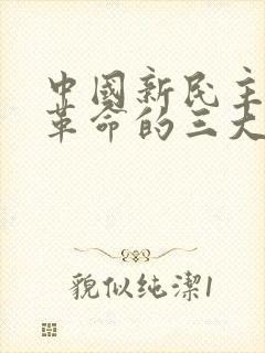 中国新民主主义革命的三大经济纲领