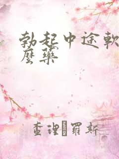 勃起中途软吃什么药