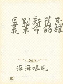 区别新旧民主主义革命的根本标志是