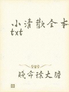 小清欢全本番外txt