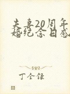 夫妻20周年结婚纪念日感言