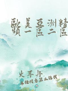 欧美亚洲精美视频一区二区